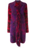 fringed blanket coat