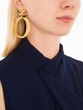 logo hoop clip-on earrings
