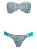 printed bandeau bikini set