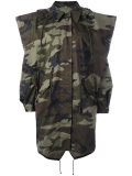 camouflage print coat