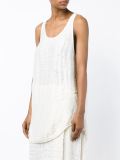 Sleeveless Threaded Asymmetric Top