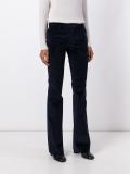 low-rise flared trousers