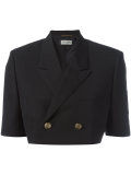 oversized deconstructed Spencer officer jacket