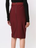 stitch detail straight skirt