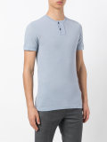 collarless polo shirt 