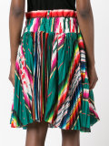 Mexican stripe pleated skirt