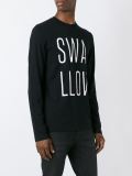 'Swallow' print longsleeved T-shirt