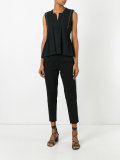 contrast side panel trousers