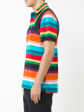 geometric striped polo shirt