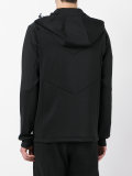 seam panel zipped hoodie 