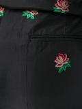 floral jacquard trousers