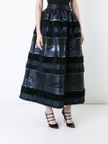 textured stripe full skirt