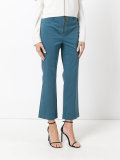 cropped flared trousers