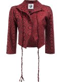 allover print cropped jacket