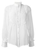 pleated bib shirt