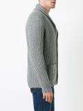 front pockets ribbed detail cardigan