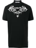 Tattoo print polo shirt
