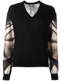 printed sleeve jumper