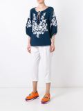 tassel detail embroidered blouse