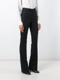 pinstripe flared trousers