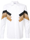 striped button-up shirt
