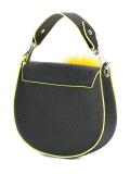 pompom saddle shoulder bag
