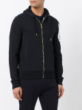 logo plaque zipped hoodie