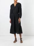 V-neck belted dress