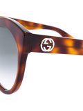 rounded tortoiseshell sunglasses