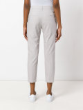 contrast trim cropped trousers 
