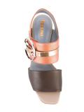 metallic detail sandals