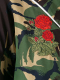 rose embroidered pyjama shirt