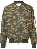 camouflage print bomber jacket