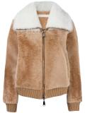 zipped leather jacket