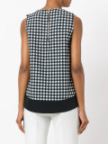 gingham trim top