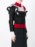 ruffled shoulders turtleneck jumper
