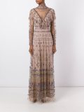 ruffled embellished tulle gown
