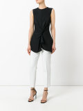 drape front blouse