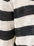 lace detailing striped blouse