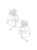 'Winter garden' large rose earrings