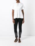ruffled flared blouse