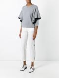 ruffled sleeves sweatshirt