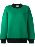 bicolour neoprene sweatshirt