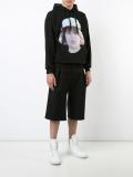 printed face hoodie