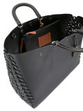interlaced eyelets tote