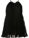 V-neck pleated blouse