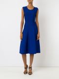 mid-length flared knit dress