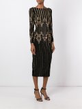 studded baroque midi dress