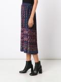 pleated floral print skirt