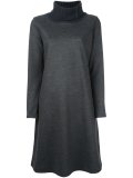 ribbed roll neck shift dress